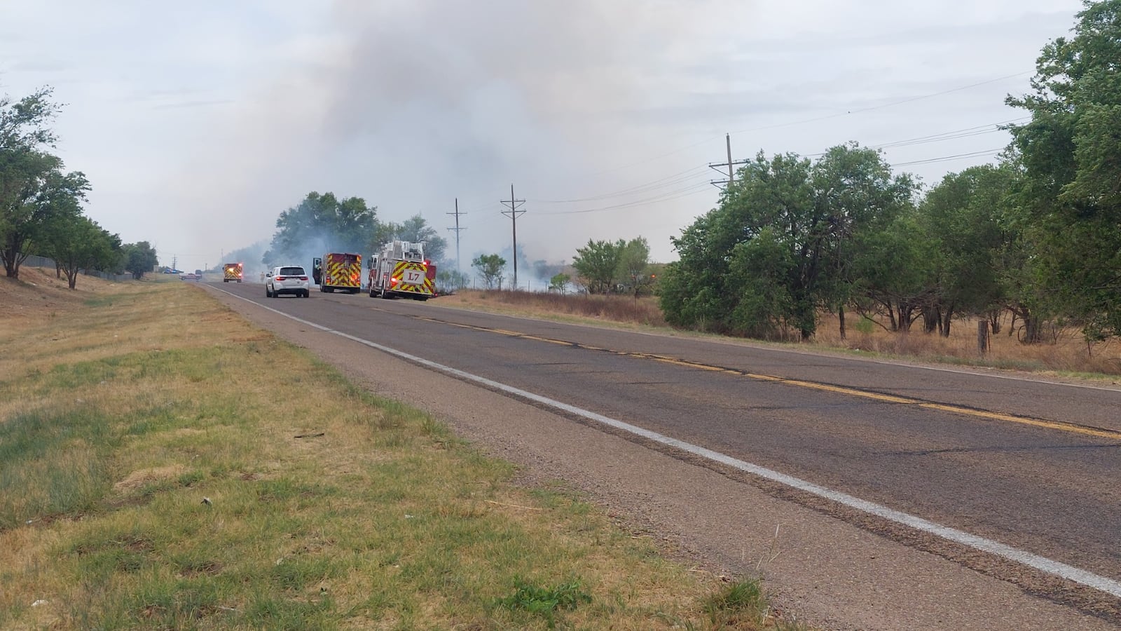 Grass fire off Broadway Drive is contained