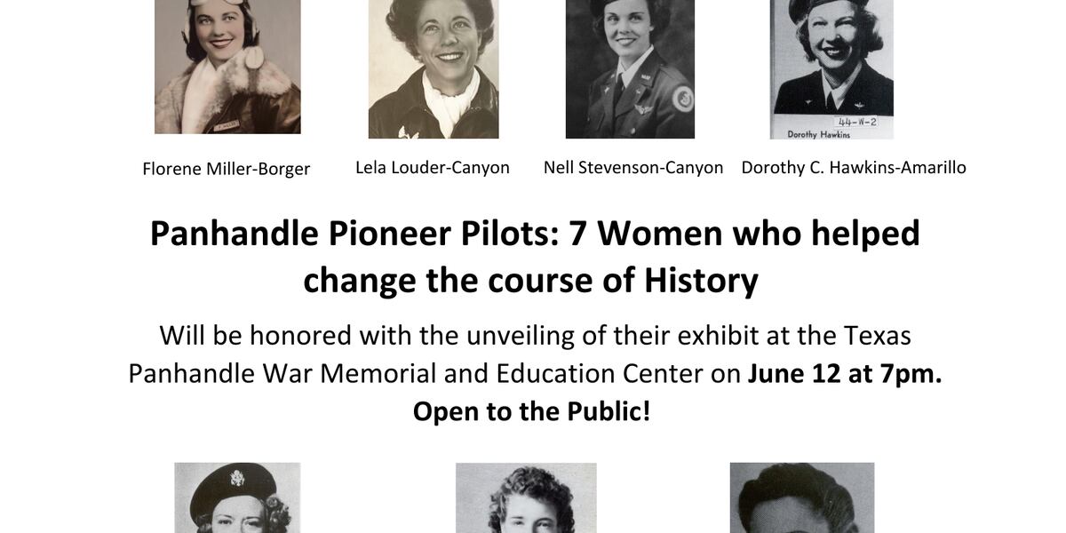 Panhandle War Memorial to open new exhibit honoring local female pilots ...