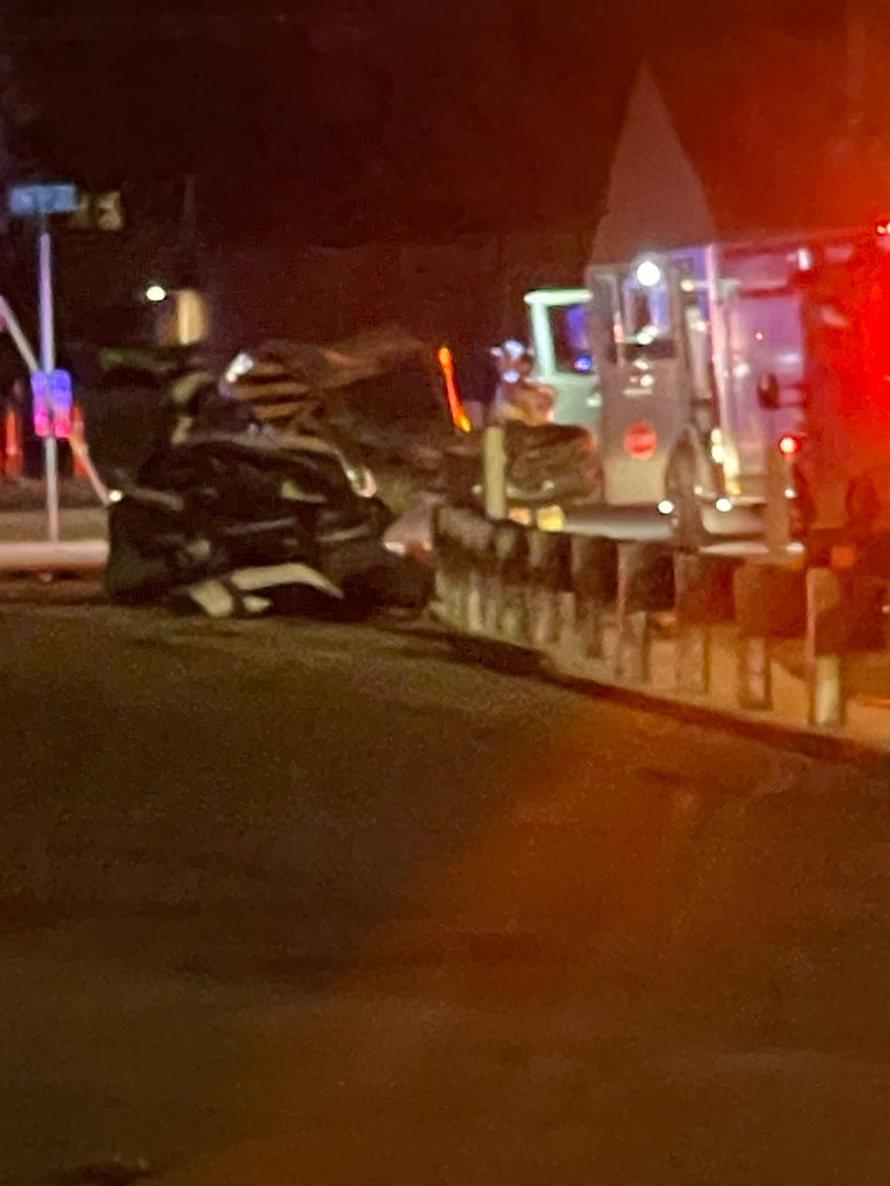 A white Corvette C8 crashed near Amarillo Country Club on Aug. 16 (Source: Viewer Photo)