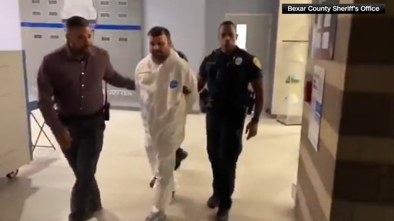 Daniel Antonio Perez, 40, (center) is accused of fatally shooting two of his neighbors, ages...