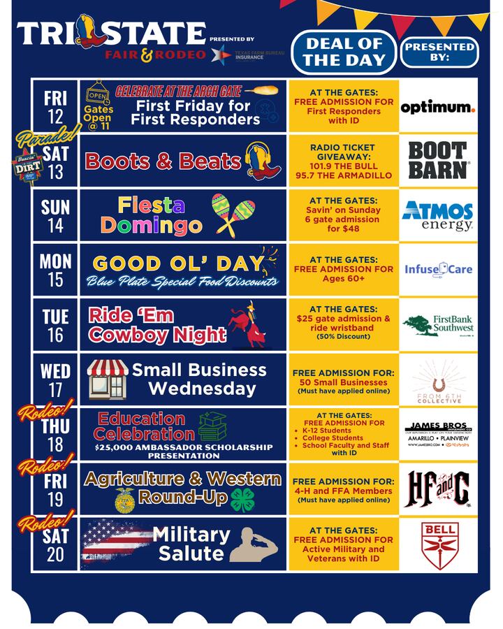 Tri-State Fair & Rodeo announces new attractions, daily deals