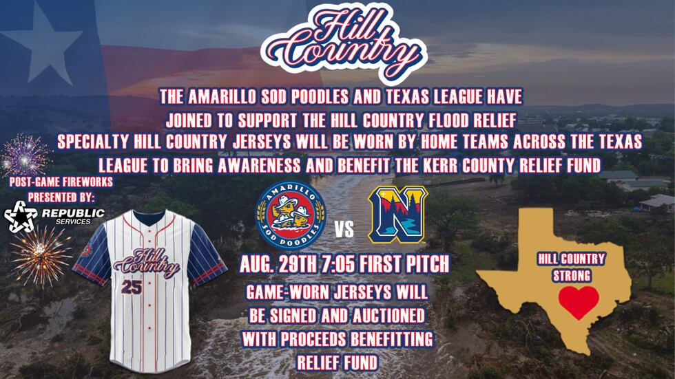 The Amarillo Sod Poodles are amongst the league’s 10 clubs to raise funds to support the...