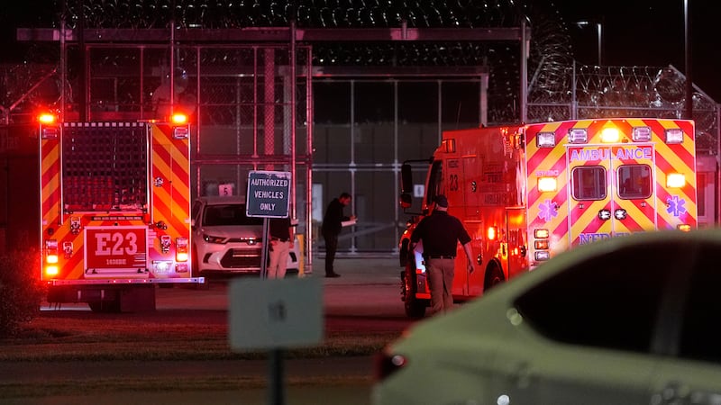 Emergency vehicles arrive at Riverbend Maximum Security Institution after the execution of...