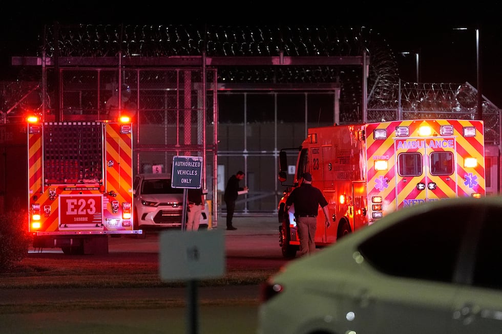Emergency vehicles arrive at Riverbend Maximum Security Institution after the execution of...