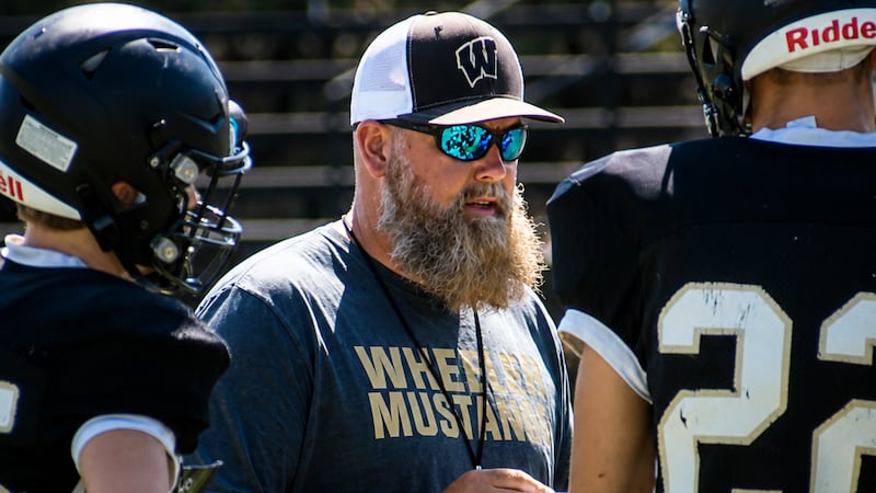 Head coach Matt Hoover and the Wheeler Mustangs