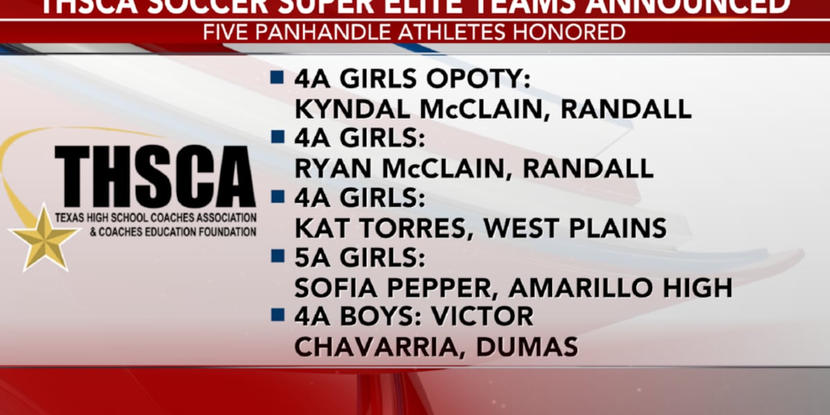 THSCA announces Soccer Super Elite Teams, Randall’s Kyndal McClain wins OPOTY