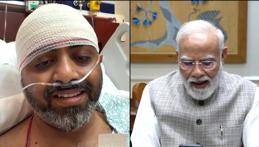 This screengrab from Narendra Modi YouTube Channel shows Indian Prime Minister Narendra Modi...