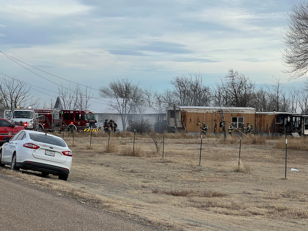 Fire Rondal Randall County Fire Department responding to structure fire near Lisa Lane