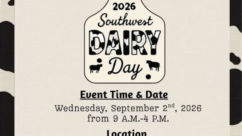 The Southwest Dairy Day event is scheduled for Sept. 2 in Dalhart.