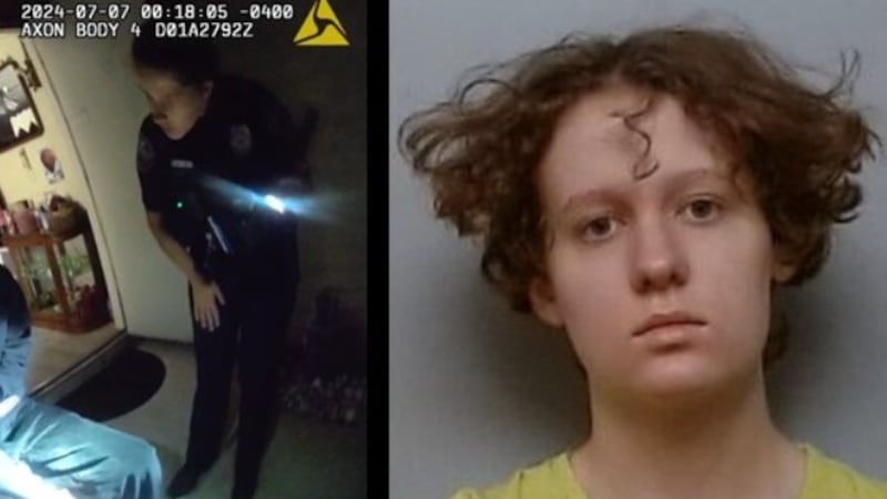 Julia Egler told officers who responded to the scene, left, that an intruder had broken in and...