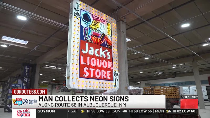 It takes people back’: Man collects New Mexico, Route 66 neon signs
