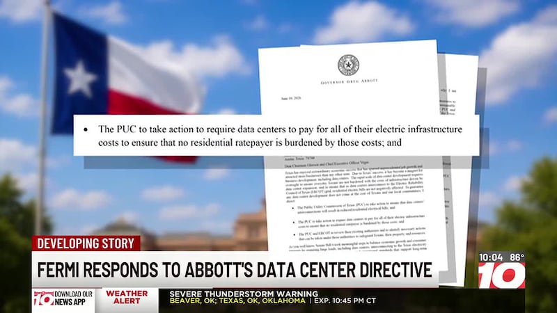 Fermi responds to Gov. Abbott’s data center directive aimed at protecting Texas ratepayers