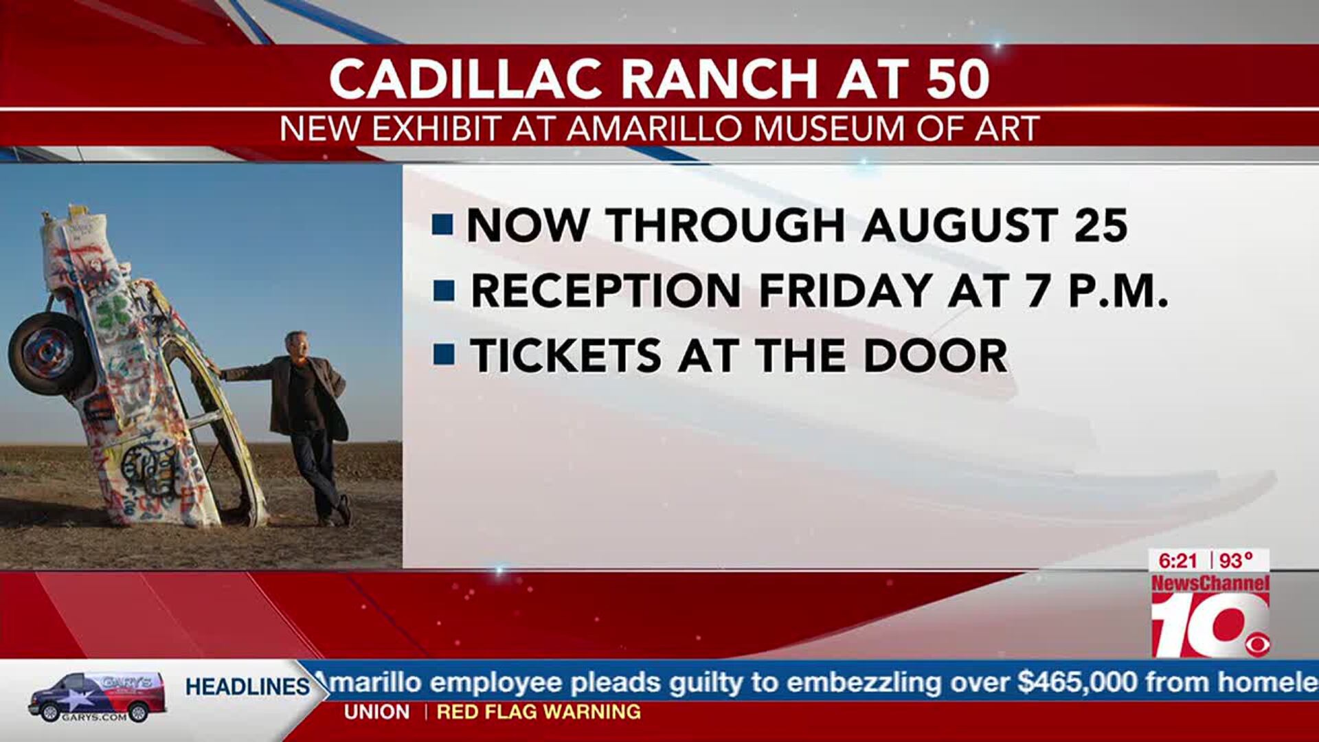 Exhibition reception to be held for ‘The Cadillac Ranch at 50′ exhibit