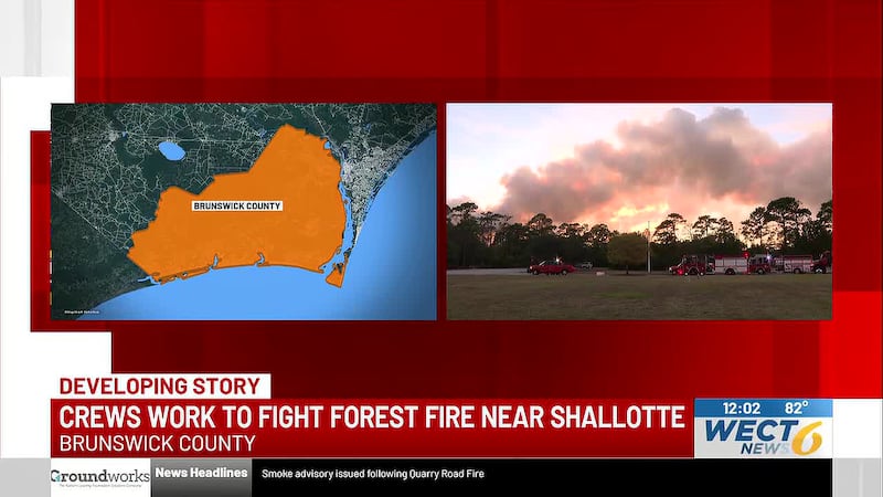 Some students in Brunswick County are being released early Friday as a wildfire continues to...