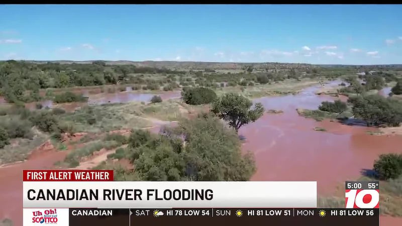 Potter County officials warn public to avoid flooded Canadian River areas; Rosita Flats closed