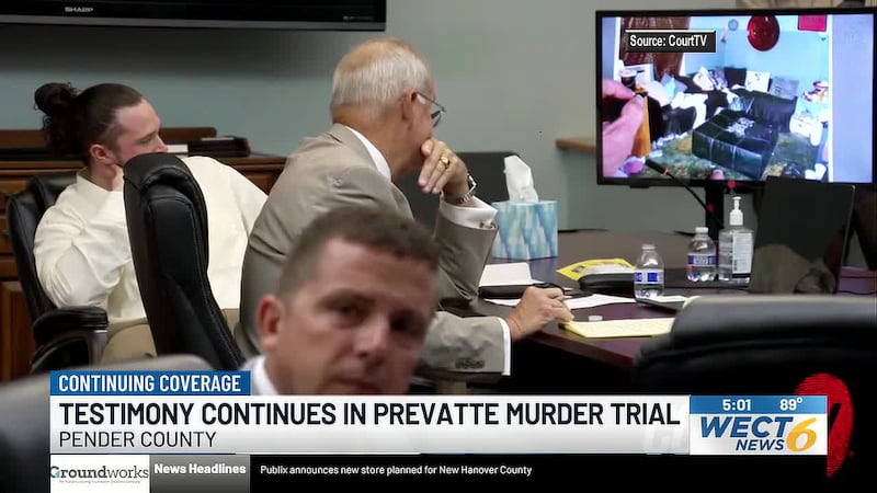 Testimony continued Friday in the trial of David Prevatte, who faces murder charges in the...
