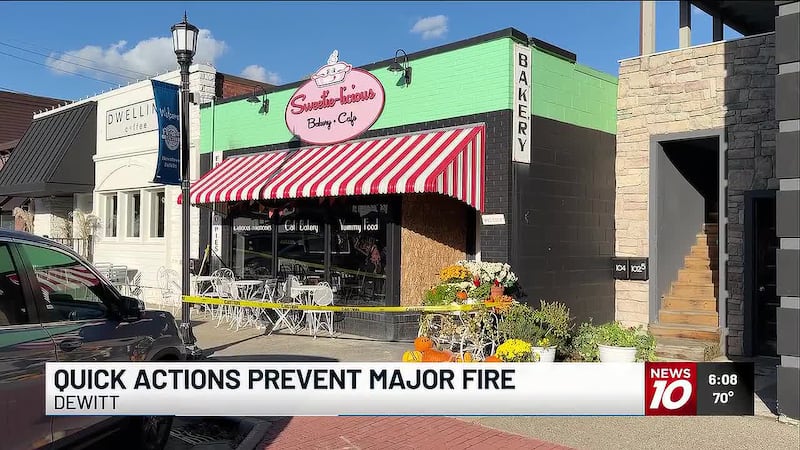 Police in DeWitt are thanking an unknown driver who they say helped prevent an overnight fire...