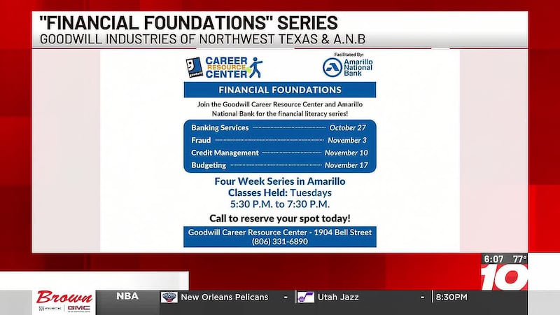 Goodwill Industries, Amarillo National Bank hosting weekly financial courses through Nov.