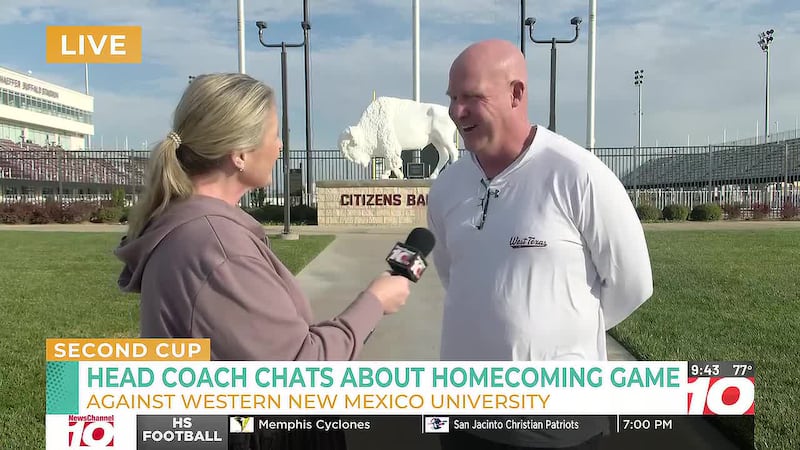 Head coach chats about homecoming game against Western New Mexico University