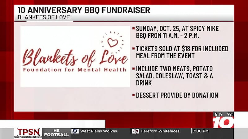 Blankets of Love to host 10th anniversary BBQ fundraiser Sunday