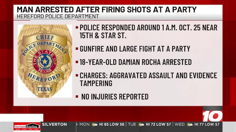 A man was arrested early Sunday morning after police responded to reports of shots fired and a...