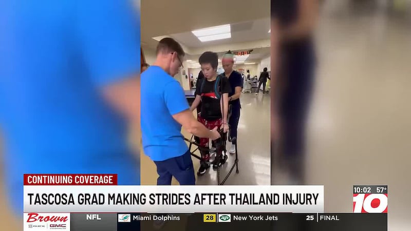 Tascosa graduate continues recovery four months after brain injury in Thailand