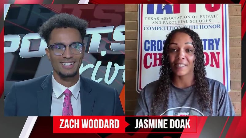 Holy Cross Catholic Academy head cross country coach Jasmine Doak chats about the Mustangs...